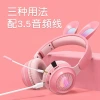 Modelo privado crossover nuevo KE-01 montado en la cabeza conejo orejas LED luminosa bluetooth auriculares de voz auricular de maíz para niñas details Picture